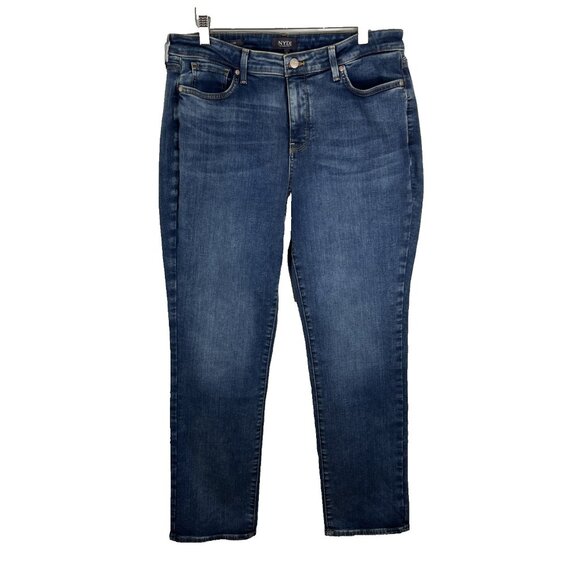 NYDJ Sheri Slim Lift X Tuck Straight Leg Womens Jeans Size 14 - Picture 2 of 9